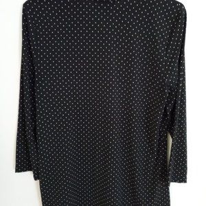Black with off white dots blouse